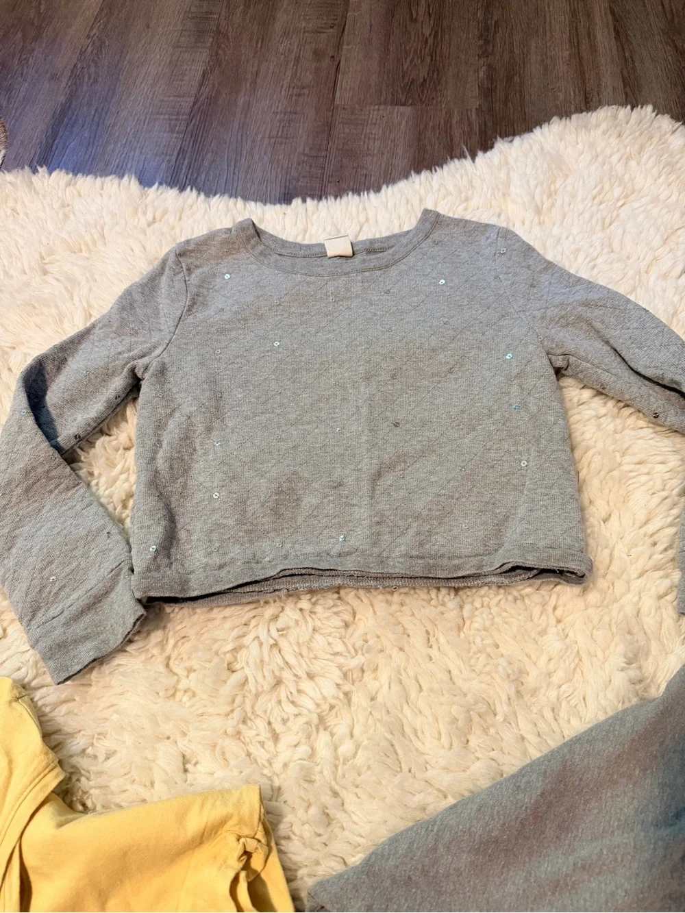 GAP Kids Yellow Logo Tee + Gray Smiley and Sparkle Tops - 3-Pack